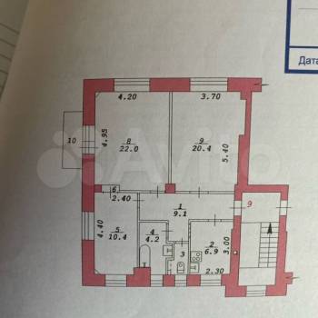 Продается 3-х комнатная квартира, 75,1 м²
