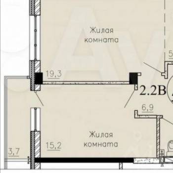 Продается 2-х комнатная квартира, 52 м²