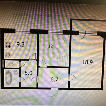 Продается 2-х комнатная квартира, 56,1 м²