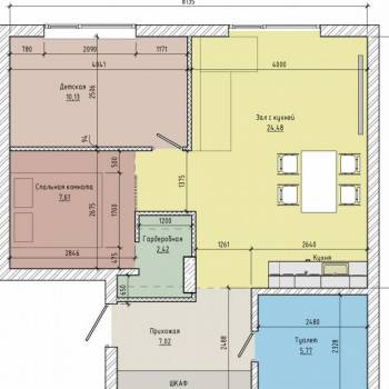 Сдается 2-х комнатная квартира, 60 м²