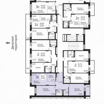 Продается 3-х комнатная квартира, 66 м²