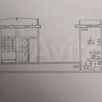 Продается 1-комнатная квартира, 27,4 м²