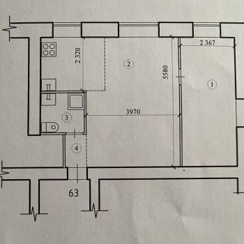 Сдается 2-х комнатная квартира, 45 м²