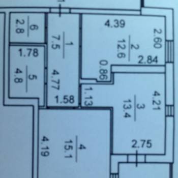 Сдается 2-х комнатная квартира, 56 м²