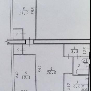 Продается 3-х комнатная квартира, 57 м²