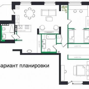 Продается 3-х комнатная квартира, 113,6 м²