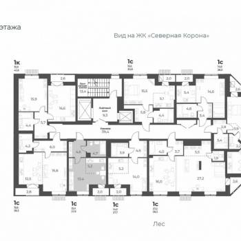 Продается 1-комнатная квартира, 27,9 м²