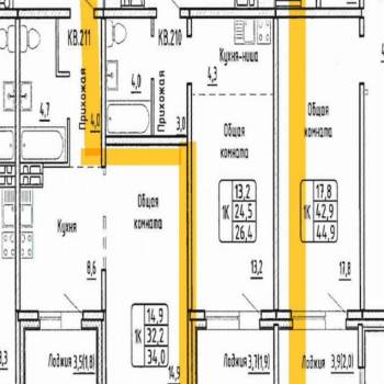 Продается 1-комнатная квартира, 26,4 м²