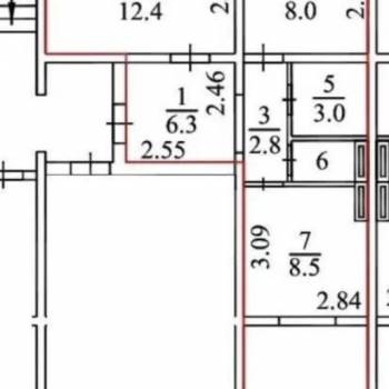 Продается 3-х комнатная квартира, 61 м²