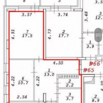 Продается 3-х комнатная квартира, 69,4 м²