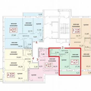 Продается 1-комнатная квартира, 38,2 м²