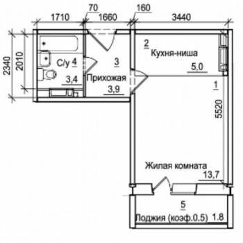 Сдается 1-комнатная квартира, 25,6 м²