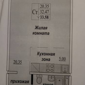 Сдается 1-комнатная квартира, 33 м²