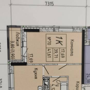 Сдается 1-комнатная квартира, 42 м²