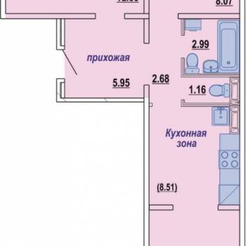 Продается 3-х комнатная квартира, 58,1 м²