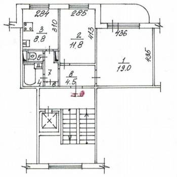 Продается 2-х комнатная квартира, 52,2 м²