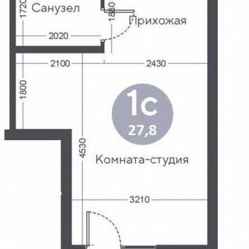 Продается 1-комнатная квартира, 28 м²