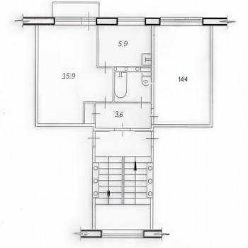 Продается 2-х комнатная квартира, 45,1 м²