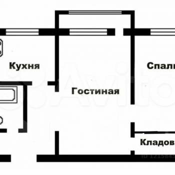 Сдается 2-х комнатная квартира, 45 м²