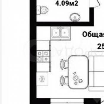 Продается 1-комнатная квартира, 26,2 м²