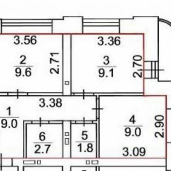 Продается 2-х комнатная квартира, 41,2 м²