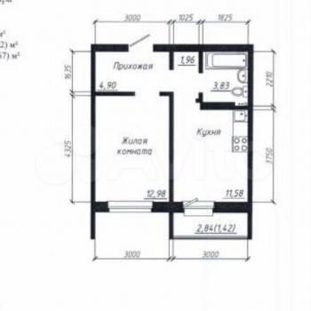 Сдается 1-комнатная квартира, 35 м²