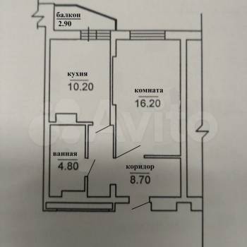 Продается 1-комнатная квартира, 39,9 м²