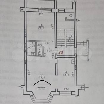 Сдается 2-х комнатная квартира, 74 м²