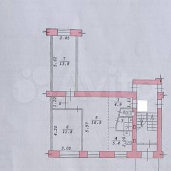 Продается 2-х комнатная квартира, 58,6 м²