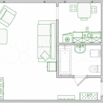 Сдается 1-комнатная квартира, 30 м²
