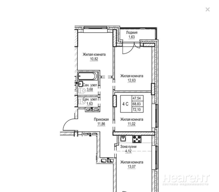 Продам 4-комн. квартиру, ул. Кошурникова