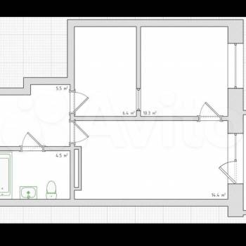 Сдается 2-х комнатная квартира, 41,5 м²