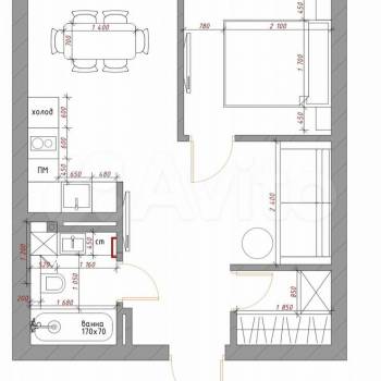 Сдается 2-х комнатная квартира, 39,1 м²