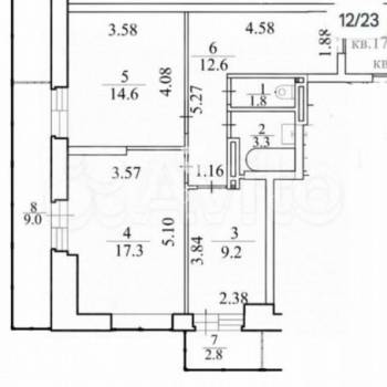 Сдается 2-х комнатная квартира, 68 м²