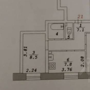 Продается 3-х комнатная квартира, 45 м²