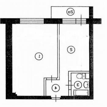 Продается 1-комнатная квартира, 36 м²