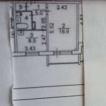 Продается 1-комнатная квартира, 37 м²