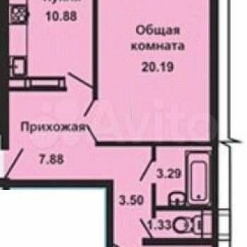 Сдается 2-х комнатная квартира, 59,6 м²