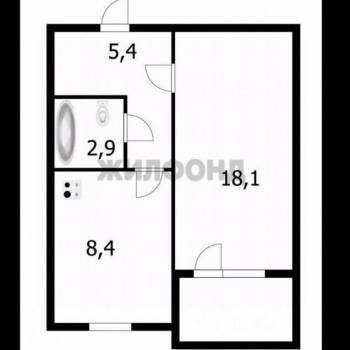 Продается 1-комнатная квартира, 36,5 м²