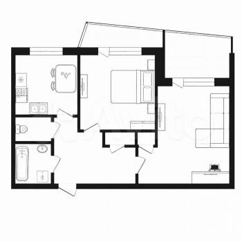 Продается 2-х комнатная квартира, 52 м²