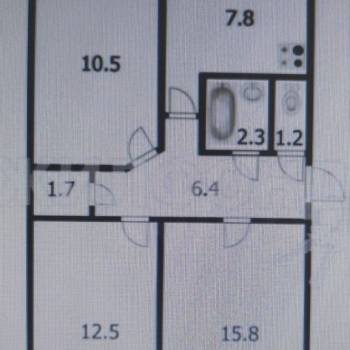 Продается 3-х комнатная квартира, 58 м²