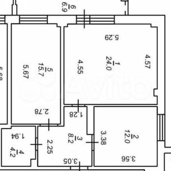 Сдается 2-х комнатная квартира, 63 м²