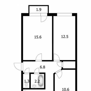 Продается 3-х комнатная квартира, 57,6 м²