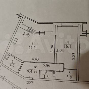 Сдается 2-х комнатная квартира, 72,9 м²