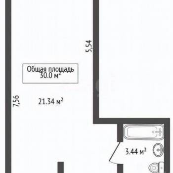 Продается 1-комнатная квартира, 30 м²