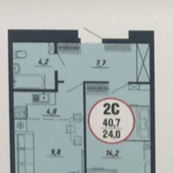 Сдается 1-комнатная квартира, 40,8 м²