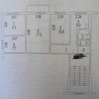 Продается Многокомнатная квартира, 65 м²