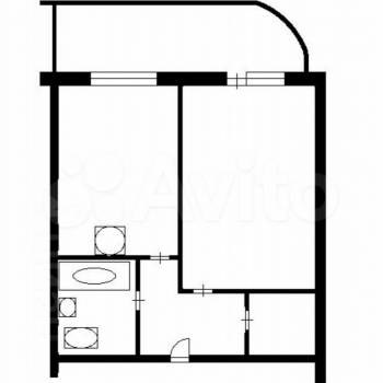 Продается 1-комнатная квартира, 46 м²