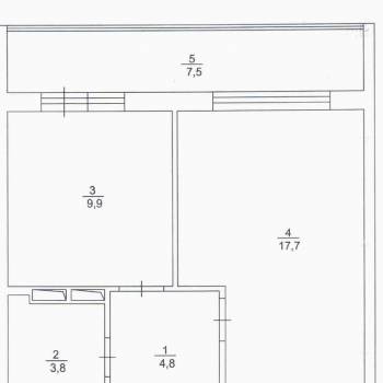 Продается 1-комнатная квартира, 43,6 м²