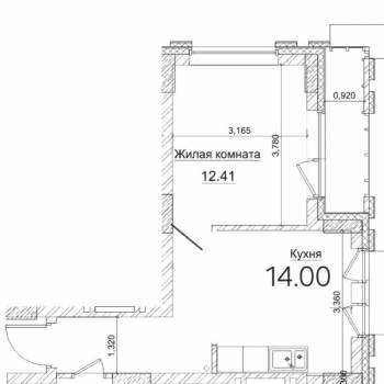 Продается 1-комнатная квартира, 32 м²